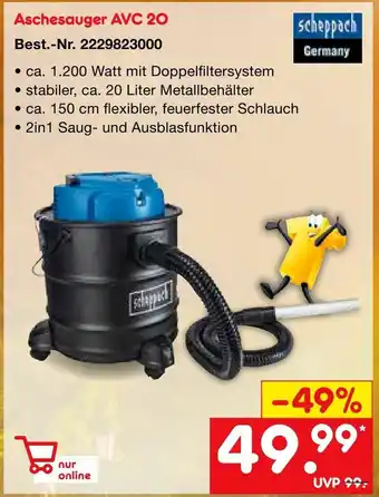 Netto Marken-Discount Scheppach Aschesauger AVC 20 Angebot