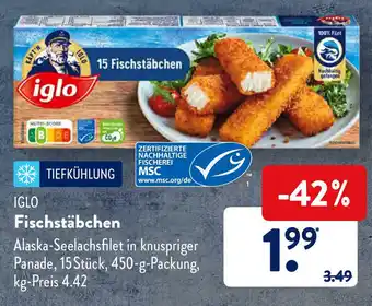 Aldi Süd Iglo Fischstäbchen 450g Angebot