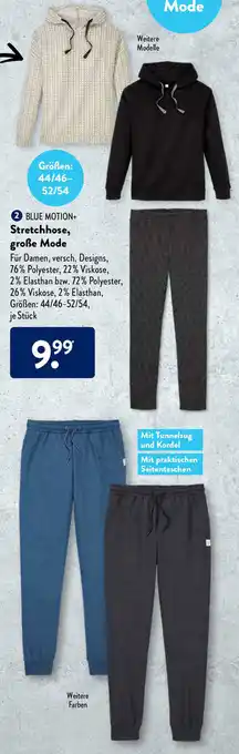 Aldi Süd Blue Motion+ Stretchhose, große Mode Angebot