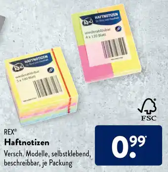 Aldi Süd Rex Haftnotizen Angebot