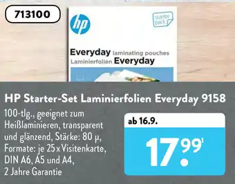 Aldi Süd HP Starter Set Laminierfolien Everyday 9158 Angebot