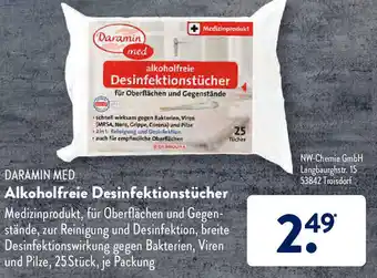 Aldi Süd Daramin Med Alkoholfreie Desinfektionstücher Angebot