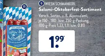 Aldi Süd Wiesn Schmankerl Salami Oktoberfest Sortiment 250g Angebot