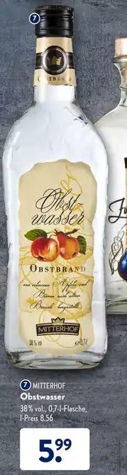 Aldi Süd Mitterhof Obstwasser 0,7L Angebot