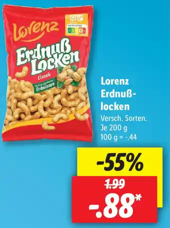 Lidl Lorenz Erdnußlocken 200g Angebot