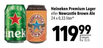 CITTI Markt Heineken Premium Lager eller Newcastle Brown Ale 24 x 0,33 liter Angebot