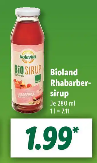 Lidl Bioland Rhabarbersirup 280ml Angebot