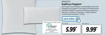 Lidl Meradiso Kopfkissen Polygiene Angebot