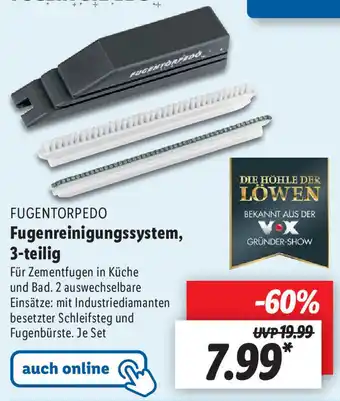 Lidl Fugentorpedo Fugenreinigungssystem, 3 teilig Angebot