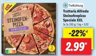 Lidl Trattoria Alfredo Steinofenpizza Speciale XXL 3x330g Angebot