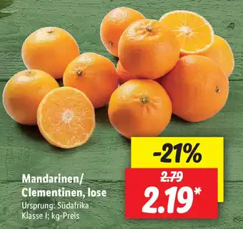 Lidl Mandarinen/Clementinen, lose Angebot