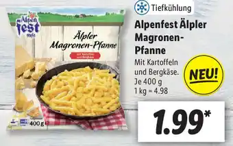 Lidl Alpenfest älpler Magronen Pfanne 400g Angebot