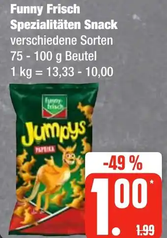 Edeka Frischemarkt Funny Frisch Spezialitäten Snack 75 - 100 g Beutel Angebot