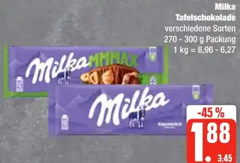 Edeka Frischemarkt Milka Tafelschokolade 270-300 g Packung Angebot