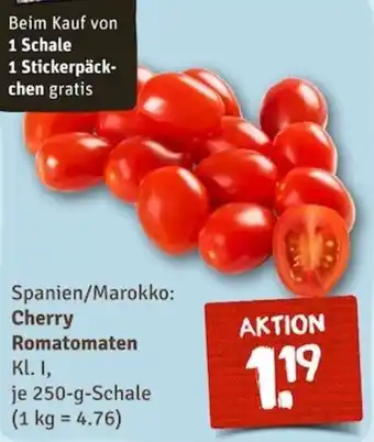 nahkauf Cherry Romatomaten 250 g Schale Angebot