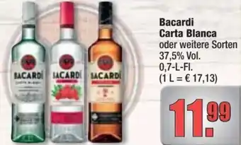 alldrink Bacardi Carta Blanca 0,7 L FI. Angebot