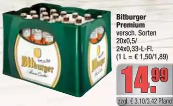 alldrink Bitburger Premium 20x0,5/24x0,33 L-Fl. Angebot