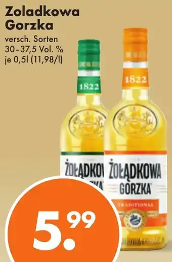 Trink und Spare Zoladkowa Gorzka 0,5 L Angebot