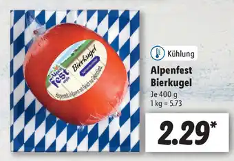 Lidl Alpenfest Bierkugel 400g Angebot