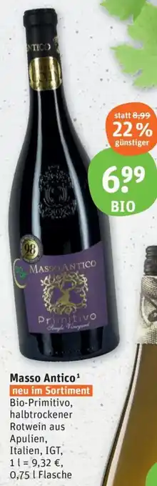 tegut Masso Antico 0,75 L Flasche Angebot