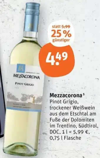 tegut Mezzacorona 0,75 L Flasche Angebot