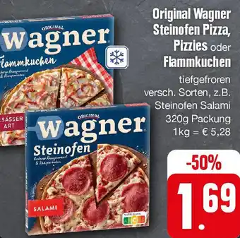 Edeka Original Wagner Steinofen Pizza, Pizzies oder Flammkuchen 320g Packung Angebot