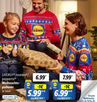 Lidl LIVERGY/esmara/ pepperts! Weihnachtspullover Angebot