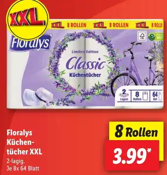 Lidl Floralys Küchentücher XXL 8x 64 Blatt Angebot