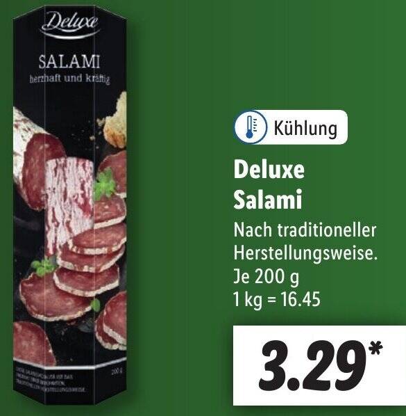 Deluxe Salami 200 g Angebot bei Lidl