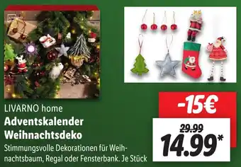 Lidl LIVARNO home Adventskalender Weihnachtsdeko Angebot