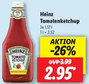 Lidl Heinz Tomatoketchup 1,17L Angebot