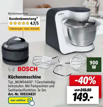 Lidl BOSCH Küchenmaschine ,,MUM54A00" Angebot