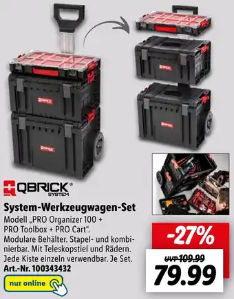 Lidl QBRICK System-Werkzeugwagen Set Angebot