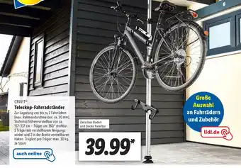 Lidl Crivit Teleskop Fahrradständer Angebot