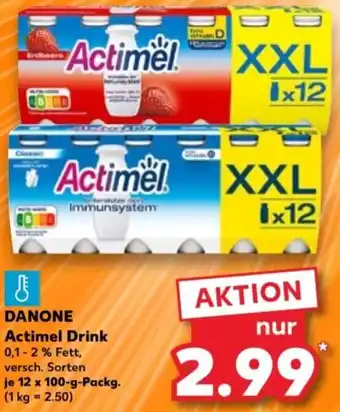 Kaufland DANONE Actimel Drink 12x100 g Packg. Angebot