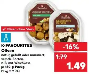 Kaufland K-FAVOURITES Oliven 150 g Packg. Angebot