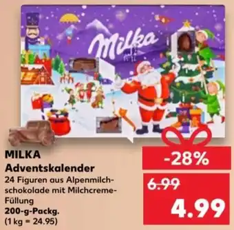 Kaufland MILKA Adventskalender 200 g Packg. Angebot