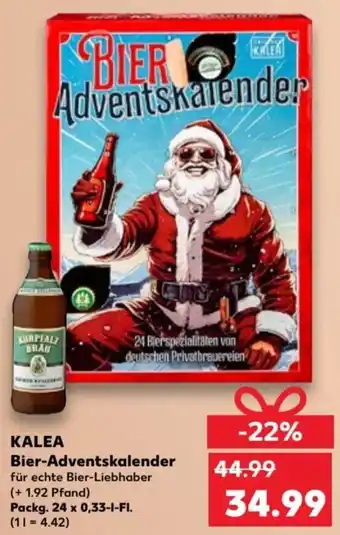 Kaufland KALEA Bier-Adventskalender Packg. 24x0,33 L-Fl. Angebot