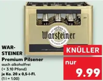 Kaufland WARSTEINER Premium Pilsener Ka. 20x0,5 L-Fl. Angebot