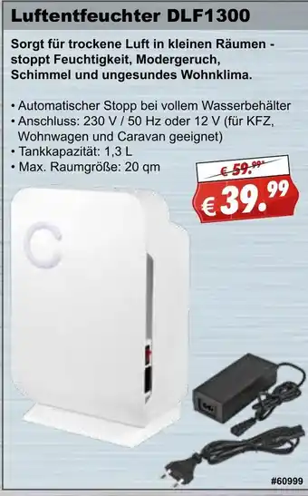 Stabilo Fachmarkt Luftentfeuchter DLF1300 Angebot