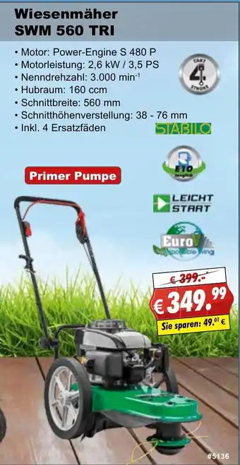 Stabilo Fachmarkt Wiesenmäher SWM 560 Tri Angebot