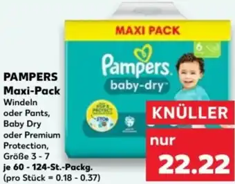 Kaufland PAMPERS Maxi-Pack 60 - 124 St. Packg. Angebot