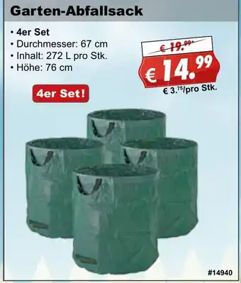 Stabilo Fachmarkt Garten Abfallsack Angebot