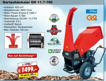 Stabilo Fachmarkt Güde Gartenhäcksler GH 11.7-100 Angebot