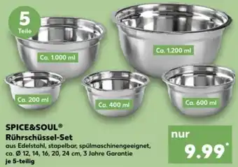 Kaufland SPICE&SOUL Rührschüssel-Set Angebot