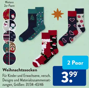 Aldi Süd Weihnachtssocken 2 Paar Angebot