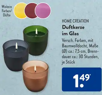 Aldi Süd HOME CREATION Duftkerze im Glas Angebot