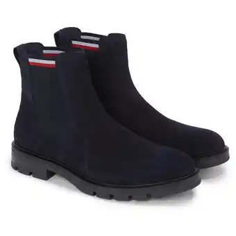 Baur Tommy hilfiger chelseaboots corpoarte suede chelsea gr. 40, blau (dunkelblau) herren schuhe chelsea-boots mit komfortablem st Angebot