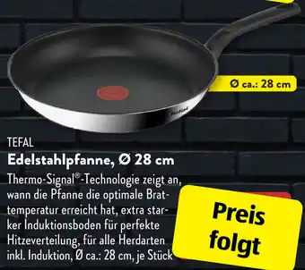 Aldi Süd TEFAL Edelstahlpfanne, Ø 28 cm Angebot