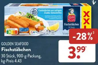 Aldi Süd GOLDEN SEAFOOD Fischstäbchen 900 g Packung Angebot